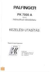 Gépkönyv Palfinger PK7000A  rakodódaruhoz