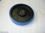 Elsőkerék műanyag poliuretán kék 200x50